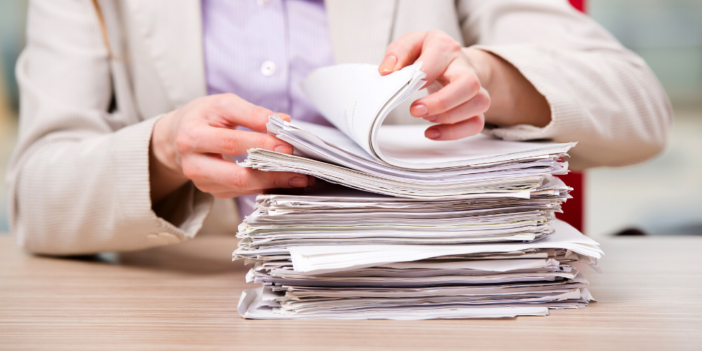 Giant stack of loan applications